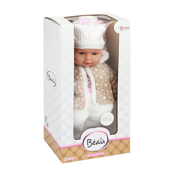 Beau Baby Doll 32 cm + vinteroutfit og flaske
