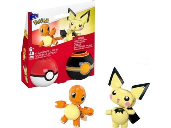 Figurka Mattel Mega Pokemon Pokeball Charmander i Pichu HXP13