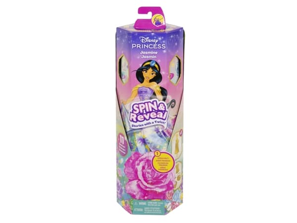 Disney Princess SPIN & REVEAL Jasmine Doll, Motedukke, Jente, 3 år, Jente, 290 mm, Flerfarget