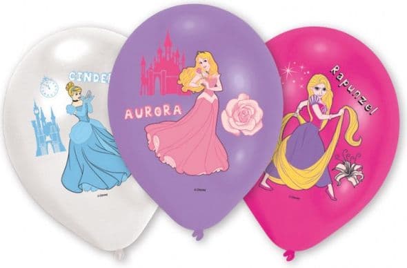 AMSCAN lateksballonger - prinsesser, 6 deler (AMSC0239)