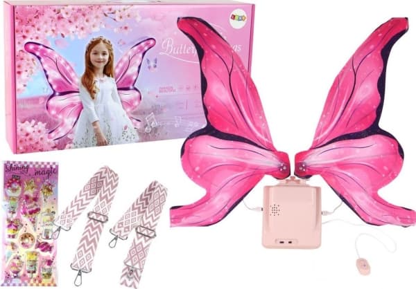 LeanToys Butterfly Wings Fairy LED Melody Rosa