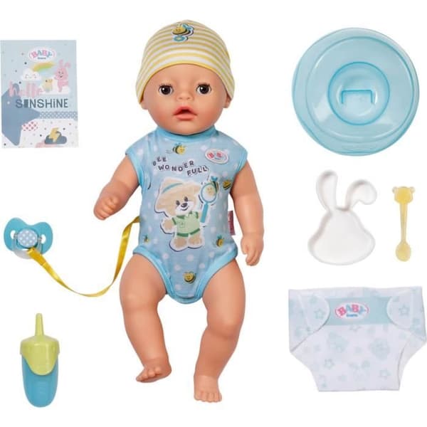 Docka - ZAPF CREATION - Baby born Lukas 36 cm - 7 funktioner - Blå - 12 månader och uppåt