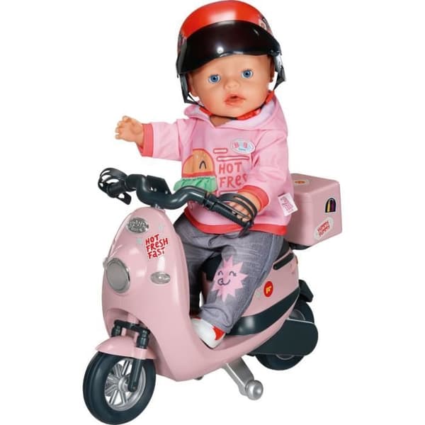 Baby born Elektrisk skoter för dockor