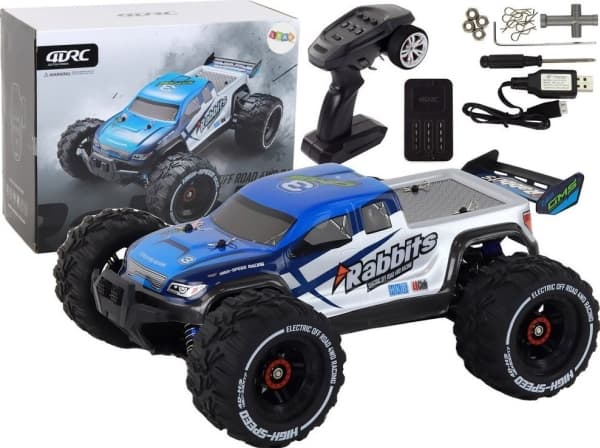 LeanToys terrängbil Rabbits RC 4-hjulsdrift Blå 2,4G