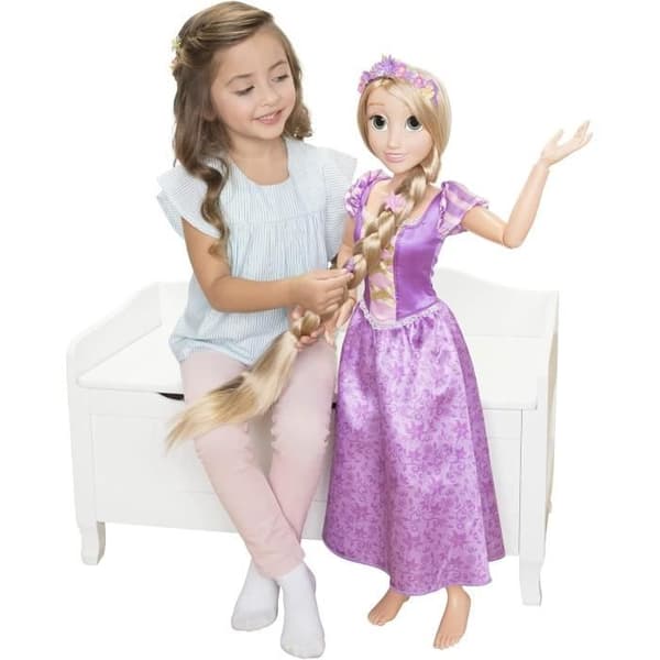 Giant docka - DISNEY PRINCESS - Rapunzel - 80 cm - Inkluderar hårtillbehör - Unisex