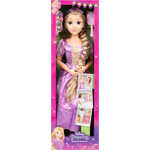 Giant docka - DISNEY PRINCESS - Rapunzel - 80 cm - Inkluderar hårtillbehör - Unisex