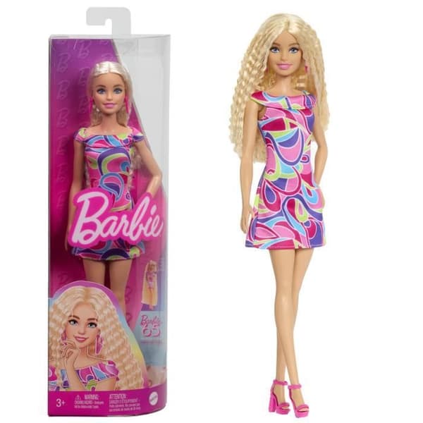 Barbie-Fashionistas-Blond docka med outfit och tillbehör HRH20