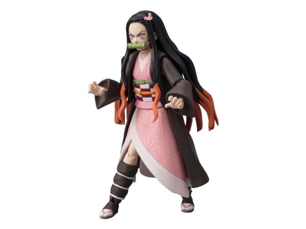 Bandai Nezuko Kamado, 4-vuotias, ruskea, vaaleanpunainen