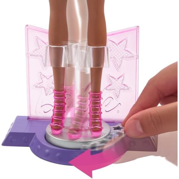 Coffret Barbie - Yrken 65:eårsdag - Popstjärna - 1 docka - 10 tillbehör - Interaktiv