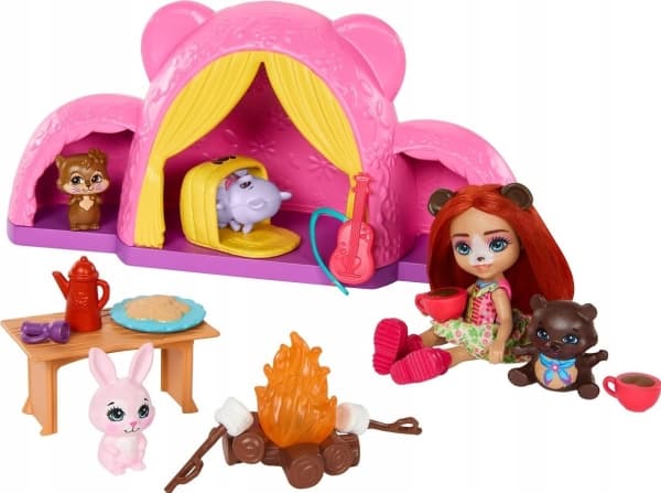 Enchantimals Camping Trip Set + Bear Doll HTW71 MATTEL