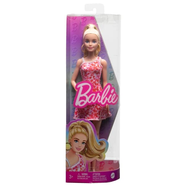 Barbie Fashionista Doll - Pink Floral Dress