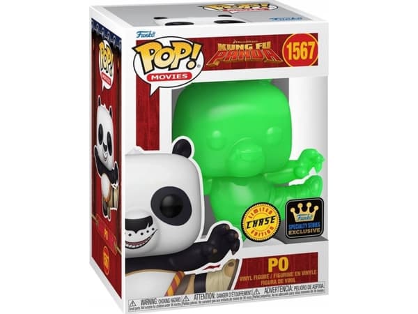 FUNKO POP-vinylfigur av Kung-Fu Panda - Po (m/Chase) (Flockad)