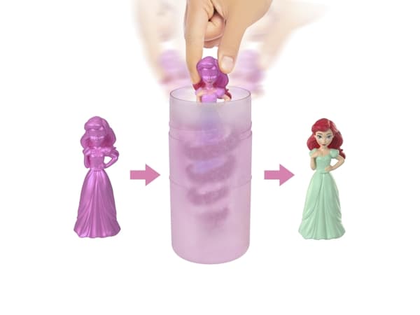 Disney Princess pikku ROYAL COLOR REVEAL nukke CDU, Mininukke, Tyttö, 3 vuotta, Tyttö, 88.9 mm, Eri värejä