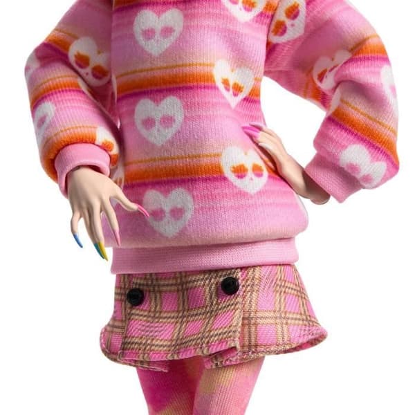 Monster High-Enid Sinclair-Docka i rosa kläder med tillbehör - Monster High - HXJ05