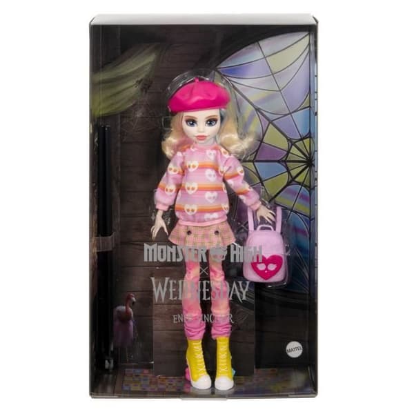 Monster High-Enid Sinclair-Docka i rosa kläder med tillbehör - Monster High - HXJ05