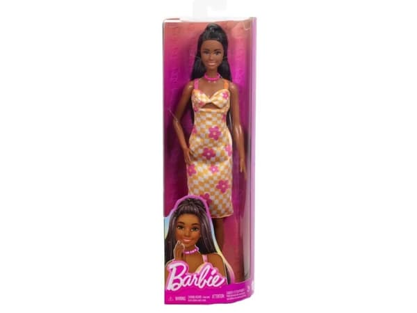 Mattel Barbie Fashionista i gul kjole