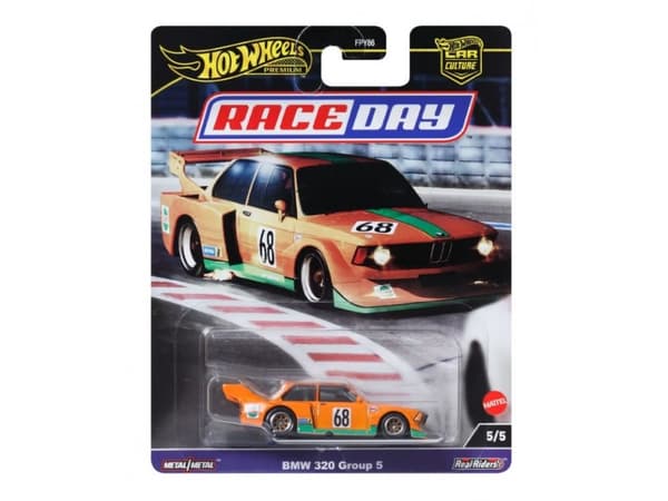 Hot Wheels Car Culture Race Day BMW 320 Group 5, Bil, 3 år, Metall, Grønn, Oransje