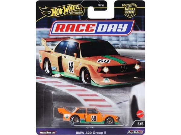 Hot Wheels Car Culture Race Day BMW 320 Group 5, Bil, 3 år, Metall, Grønn, Oransje