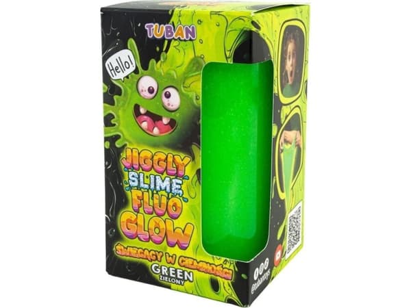 Tuban Jiggly Slime - Glow in the Dark Slime - Grønn (430 g)
