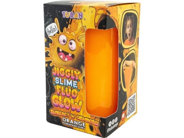 Tuban Jiggly Slime - Glow in the Dark Slime - Oransje (430 g)