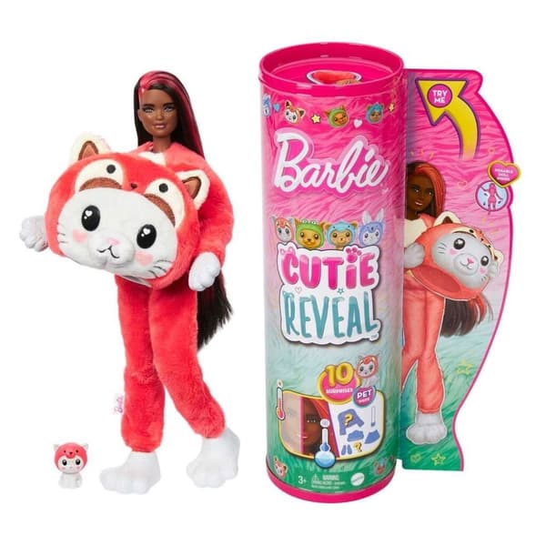 Barbie Cutie Reveal-kostume - Kitty Red Panda (960-2426)