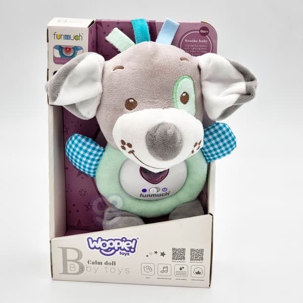 WOOPIE BABY Interaktiv Plysdyr Baby Tøjdyr Lys Lyd Soveområde til hunde