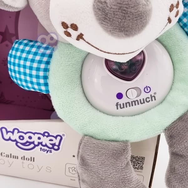 WOOPIE BABY Interaktiv Plysdyr Baby Tøjdyr Lys Lyd Soveområde til hunde
