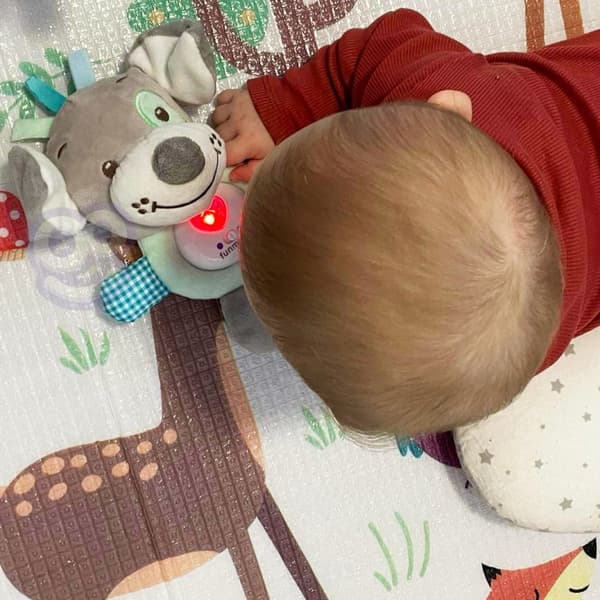 WOOPIE BABY Interaktiv Plysdyr Baby Tøjdyr Lys Lyd Soveområde til hunde