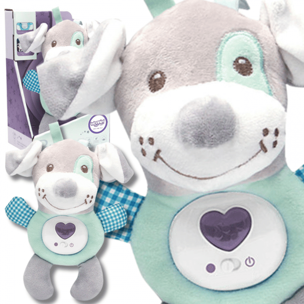 WOOPIE BABY Interaktiv Plushie Baby Gosedjur Ljus Ljud Hund Sovplats