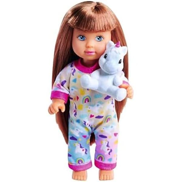 Pyjamas - SIMBA - Simba Evi Love - Flerfärgad - Docka med Unicorn Plysch - 3 år och uppåt