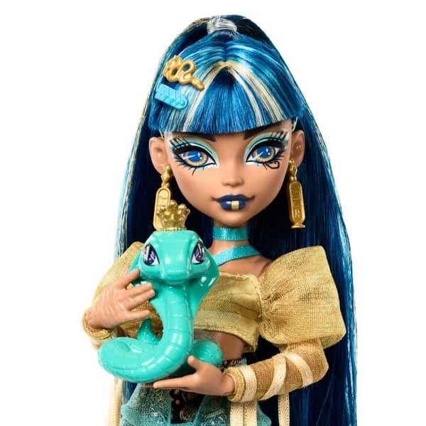Monster High-Cleo de Nile-docka med djur och tillbehör HXH74