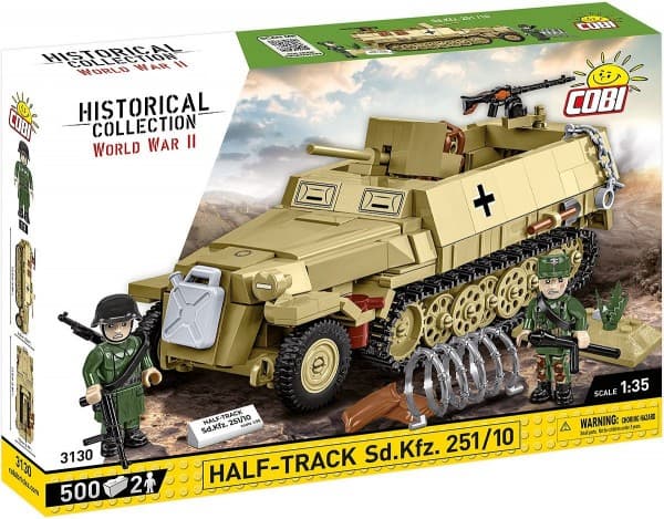 Cobi Pusiau vikšrinis šarvuotas transporteris Sd.Kfz.251, 500 konstravimo kaladėlių