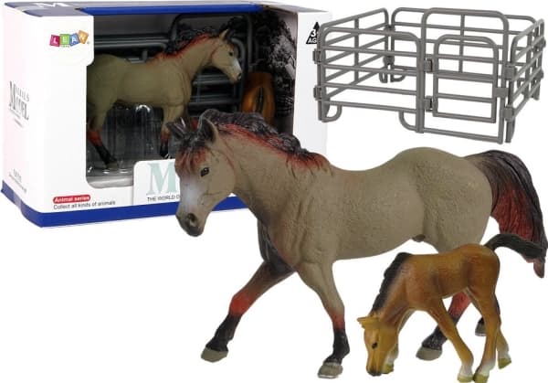 Figurka LeanToys 2 Figurek Konie Zagroda Figurka Koń Rasy Capricorn (Kauris)