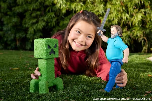 Minecraft-elokuvahahahmo suuri, Steve or Creeper, (JFR65) Assorted