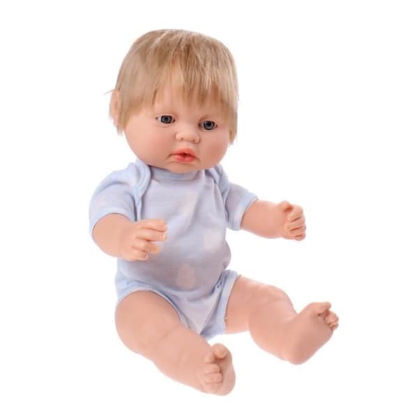 Babydocka - Berjuan - Blond nyfödd - 38 cm - Pojke - Plast