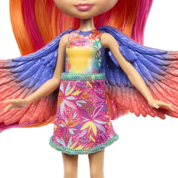 Enchantimals Sunshine Beach-Trippi Toucan och HRX83 dockfigur