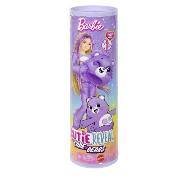 Poupé Barbie Cutie Reveal Bisounours Tougentille Mauve - 3 år+- JCN94