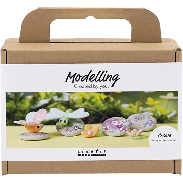 MINI DIY KIT MODELLERA, STEN MED INSEKT.