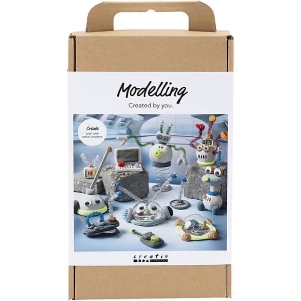 DIY KIT MODELLERA, ROBOT, BLÅ, GRÅ, RÖD.