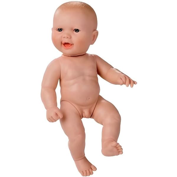 Europeisk nyfödd pojkedocka - Berjuan - 30 cm - Vit - Elfenben