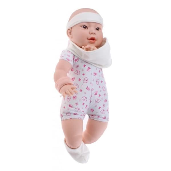 Berjuan Hospital Girl Doll 47 cm - Vit/Rosa - Hospital Set - För tjejer från 4 år och uppåt