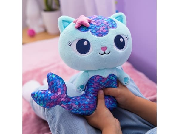 Gabby''s Dollhouse , Fin-Tastic MerCat, Premium Plush Toy, 10-Inch Tall Stuffed Animal with Moving Mermaid Tail, Kids Toys for Girls & Boys Ages 3+,