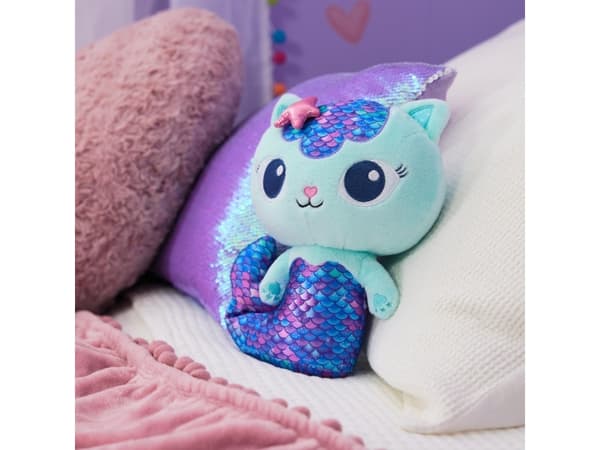 Gabby''s Dollhouse , Fin-Tastic MerCat, Premium Plush Toy, 10-Inch Tall Stuffed Animal with Moving Mermaid Tail, Kids Toys for Girls & Boys Ages 3+,