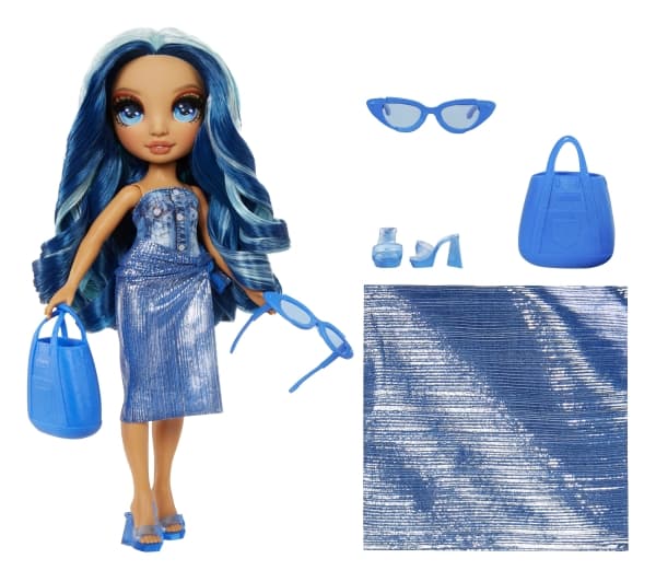Rainbow High Swim & Style Fashion Doll- Skyler (Blue), Modedocka, Flicka, 4 År, Pojke/flicka, 280 mm, Multifärg