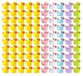Pikkukuva 1 / 5: 200 kpl Tiny Ducks Setti 6 Color Sisustus Realistinen muoto Kestävä Hartsi Suloiset Ankat joulun syntymäpäiväjuhliin Lastenpäivä 100 kpl