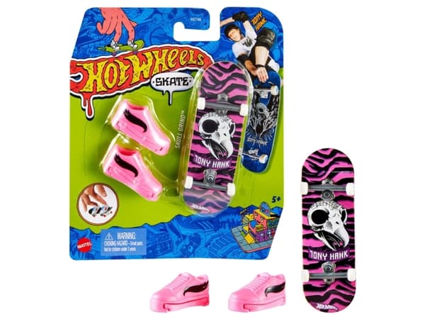 Mattel | Assorted Hot Wheels Skate Fingerboard with Shoes, HGT46 | Multicoloured | Metal/Plastic