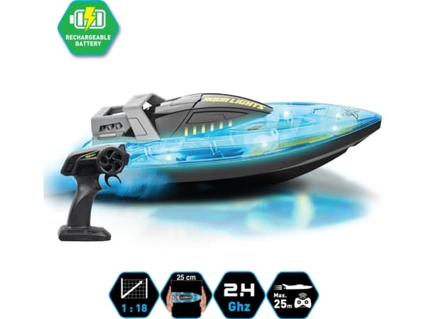 EXOST Aqua Lights R/C boat, scale 1:18