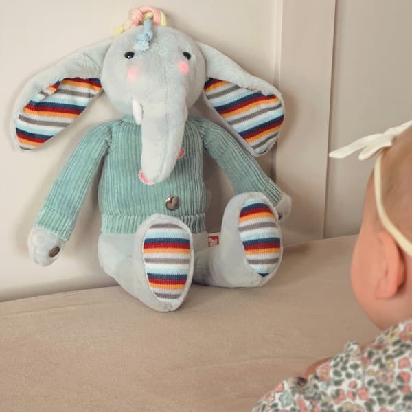 WOOPIE BABY Interaktiv Elefantmjukisdjur med Ljud och Ljus