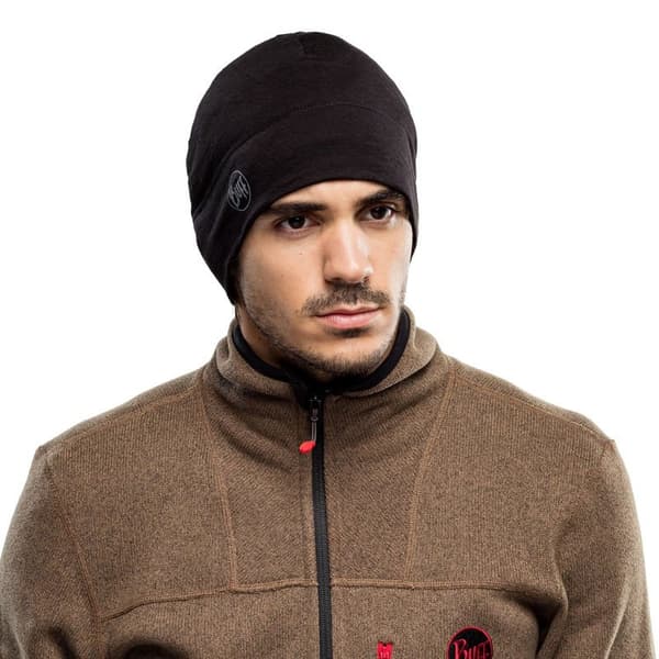 Buff Merino Wool letvægtsbeanie sort