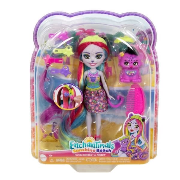 Enchantimals-Persida Panthère och Mistery-Puppa med hår och figur HTJ69